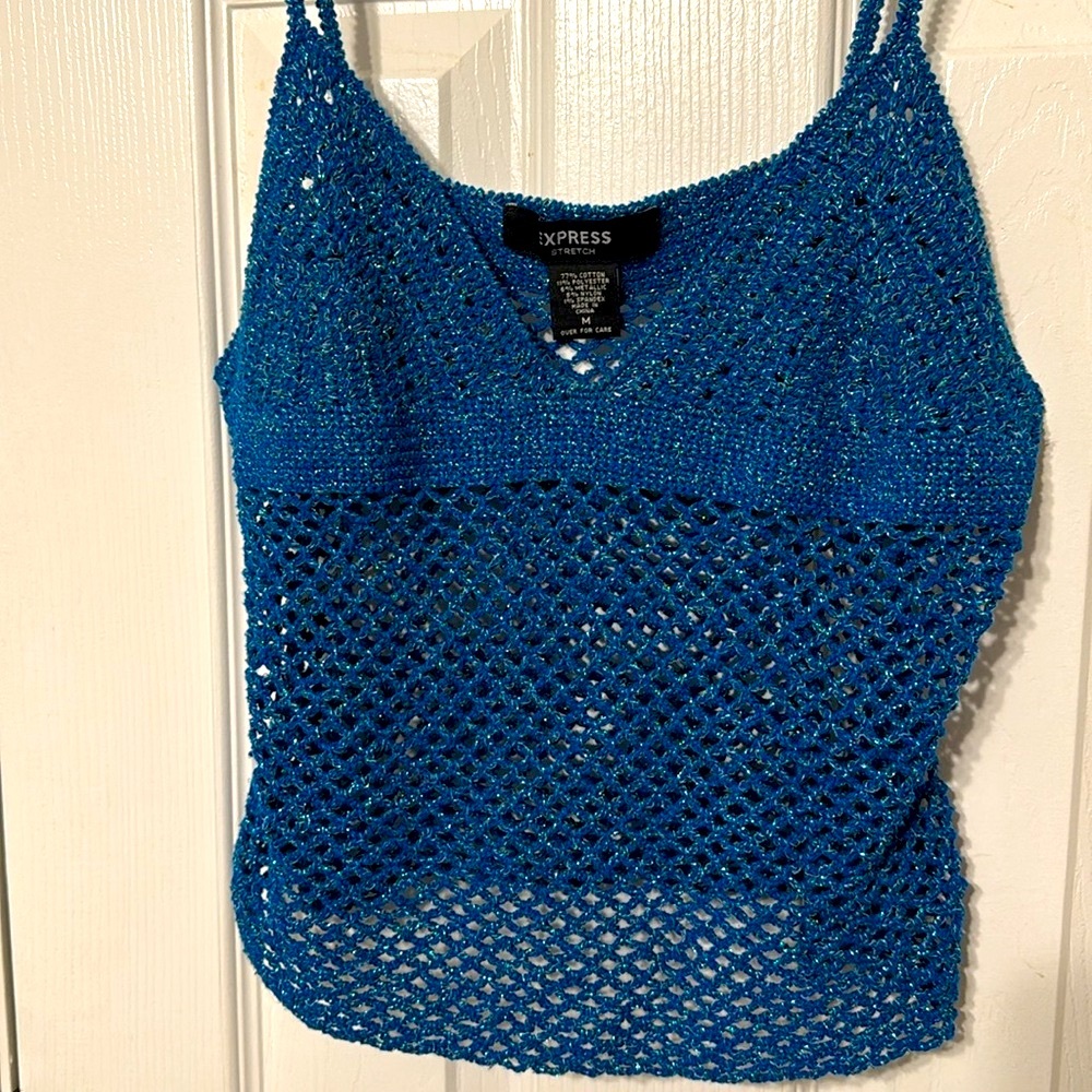 EXPRESS CROCHET SHIMMER CROP TANK * * VINTAGE* *